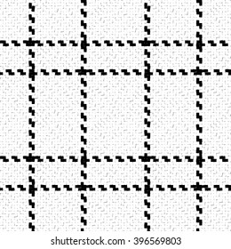 Vector seamless tartan plaid pattern. High-detail. Abstract black and white background for print onto fabric, wallpaper and textile.