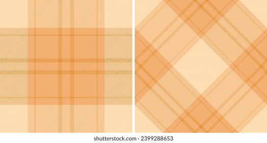 Vector seamless tartan of texture pattern background with a fabric plaid textile check set in warm colors.