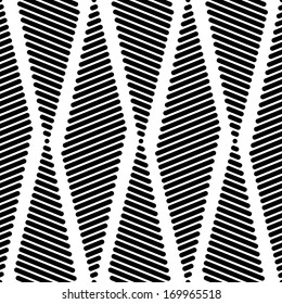 Vector Seamless Tech Monochrome Pattern