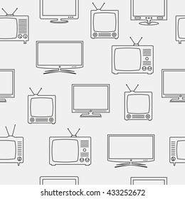 Patrón de televisores sin fisuras de vectores