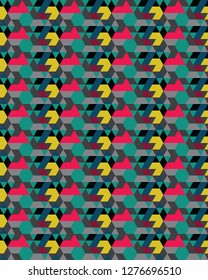 Vector seamless template, modern geometric background, repeating pattern