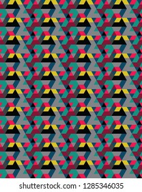 Vector seamless template, modern geometric background, repeating pattern