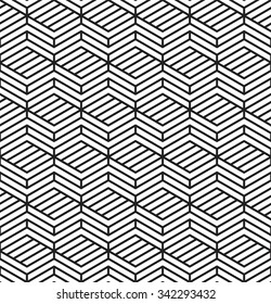 Vector seamless template. Modern geometric background. Repeating pattern of hexagons.