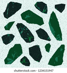 Vector seamless terrazzo floor marble pattern Mixed granite and quartz rocks and sprinkles Abstract vector background for print home decor, interior, architecture designs, fabric, textile, paper, wrap