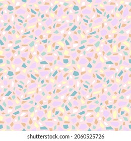 Vector Seamless Terrazzo Flor Pattern. Marble Granite Mixed Background. Template For Surface Design.