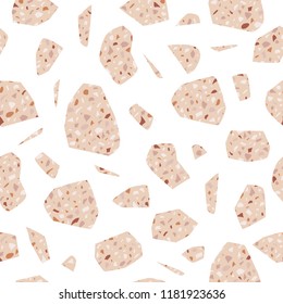 Vector seamless terrazzo texture pattern