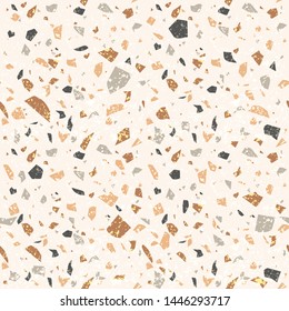 Vector seamless terrazzo texture. Venetian floor background