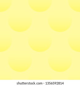Vector seamless texture with 3d balls on a yellow background