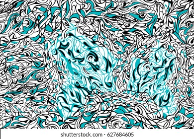 Vector seamless texture with abstract. Vector backdrop. Hand drawn doodle pattern in Modern style
