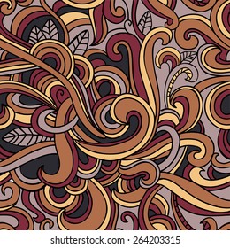 Vector seamless texture with abstract curls. Endless background.  Vector backdrop. Bright pattern.Use for wallpaper,pattern fills, web page background 