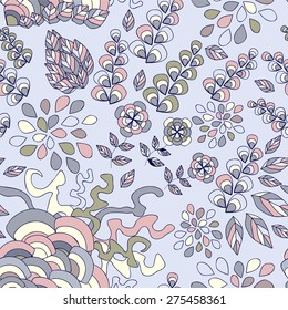 vector seamless texture with abstract flower. ethnic seamless pattern. summer template.