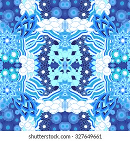 vector seamless texture with abstract flower. ethnic seamless pattern. summer template.
