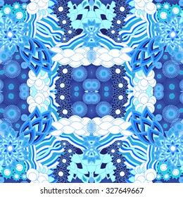 vector seamless texture with abstract flower. ethnic seamless pattern. summer template.