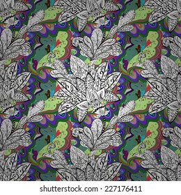 Vector seamless texture with abstract flowers. Endless background. Ethnic seamless pattern. Vector backdrop. Bright pattern. Summer template. Use for wallpaper,pattern fills, web page background 