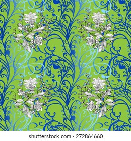 Vector seamless texture with abstract flowers. Endless background. Ethnic seamless pattern. Vector backdrop. Bright pattern. Summer template. Use for wallpaper,pattern fills, web page background