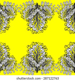 Vector seamless texture with abstract flowers. Endless background. Ethnic seamless pattern. Vector backdrop. Bright pattern. Summer template. Use for wallpaper,pattern fills, web page background 