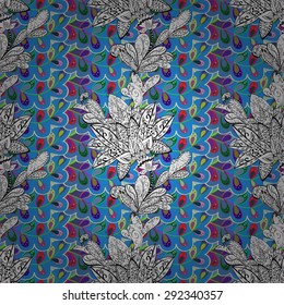 Vector seamless texture with abstract flowers. Endless background. Ethnic seamless pattern. Vector backdrop. Bright pattern. Summer template. Use for wallpaper,pattern fills, web page background 