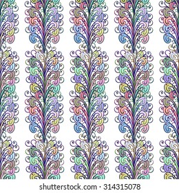 Vector seamless texture with abstract flowers. Endless background. Ethnic seamless pattern. Vector backdrop. Bright pattern. Summer template. Use for wallpaper,pattern fills, web page background