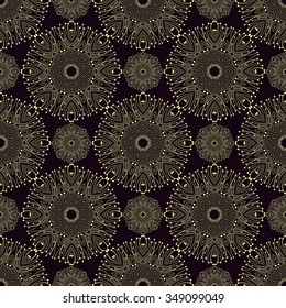 Vector seamless texture with abstract flowers pattern. Endless background. Ethnic seamless pattern. Vector backdrop. Use for wallpaper,pattern fills, web page background