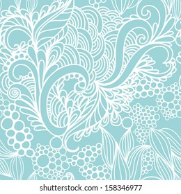 Vector seamless texture with abstract flowers.Endless background. Ethnic seamless pattern. Vector backdrop. Bright pattern. Winter frozen template.Use for wallpaper,pattern fills, web page background.