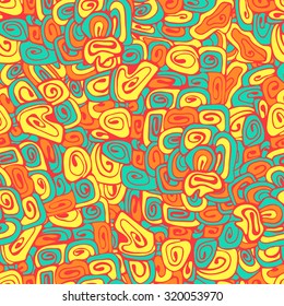 Vector seamless texture with abstract forms. Ethnic seamless pattern.