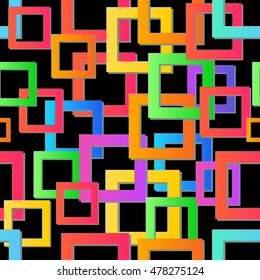 Vector seamless texture. Abstract geometric pattern. Modern colorful mosaic background.