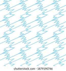 Vector seamless texture background pattern. Hand drawn, blue and white colors.