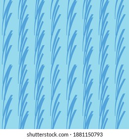 Vector seamless texture background pattern. Hand drawn and blue colors.