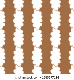 Vector seamless texture background pattern. Hand drawn, brown and white colors.