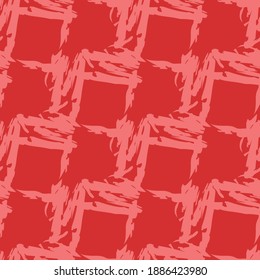 Vector seamless texture background pattern. Hand drawn and red colors.