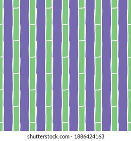 Vector seamless texture background pattern. Hand drawn, green, purple and white colors.