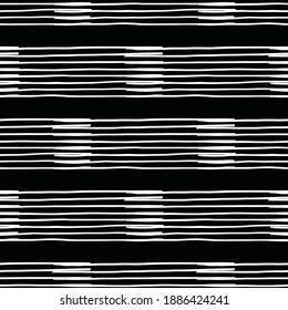 Vector seamless texture background pattern. Hand drawn, black and white colors.