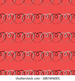 Vector seamless texture background pattern. Hand drawn, red, black and white colors.