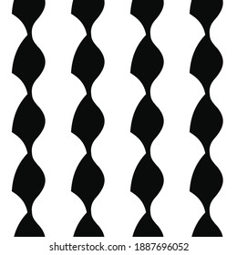 Vector seamless texture background pattern. Hand drawn, black and white colors.