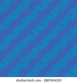 Vector seamless texture background pattern. Hand drawn and blue colors.