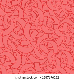 Vector seamless texture background pattern. Hand drawn and red colors.