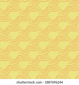 Vector seamless texture background pattern. Hand drawn, yellow and orange colors.