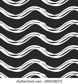Vector seamless texture background pattern. Hand drawn, black and white colors.