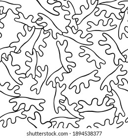Vector seamless texture background pattern. Hand drawn, black and white colors.