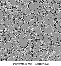 Vector seamless texture background pattern. Hand drawn, grey, black and white colors.