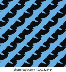 Vector seamless texture background pattern. Hand drawn, blue and black colors.