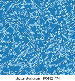 Vector seamless texture background pattern. Hand drawn, blue and white colors.