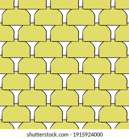 Vector seamless texture background pattern. Hand drawn, yellow, black and white colors.