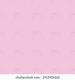 Vector seamless texture background pattern. Hand drawn and pink colors.