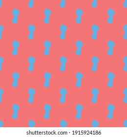 Vector seamless texture background pattern. Hand drawn, red and blue colors.