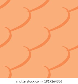 Vector seamless texture background pattern. Hand drawn and orange colors.