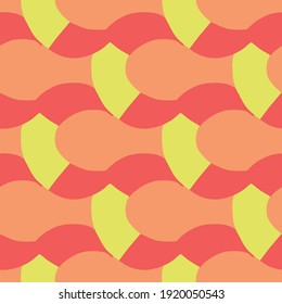 Vector seamless texture background pattern. Hand drawn, orange, yellow and red colors.
