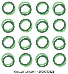 Vector seamless texture background pattern. Hand drawn, green and white colors.