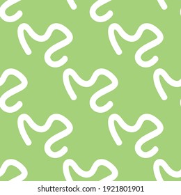 Vector seamless texture background pattern. Hand drawn, green and white colors.