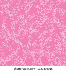Vector seamless texture background pattern. Hand drawn and pink colors.
